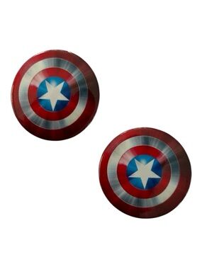 🦋 5/$25 - Marvel Captain America Shield Button Pins NYCC Exclusive Set
